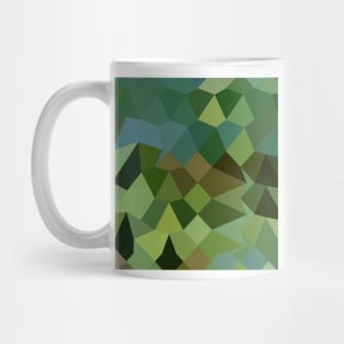 Dark Spring Green Abstract Low Polygon Background Mug